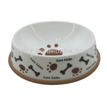 Super white ceramic dog bowl